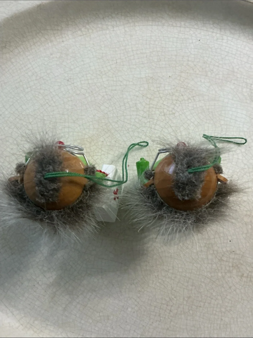 Set of 2 authentic vintage Steinbach Balding doctor wooden Christmas ornaments